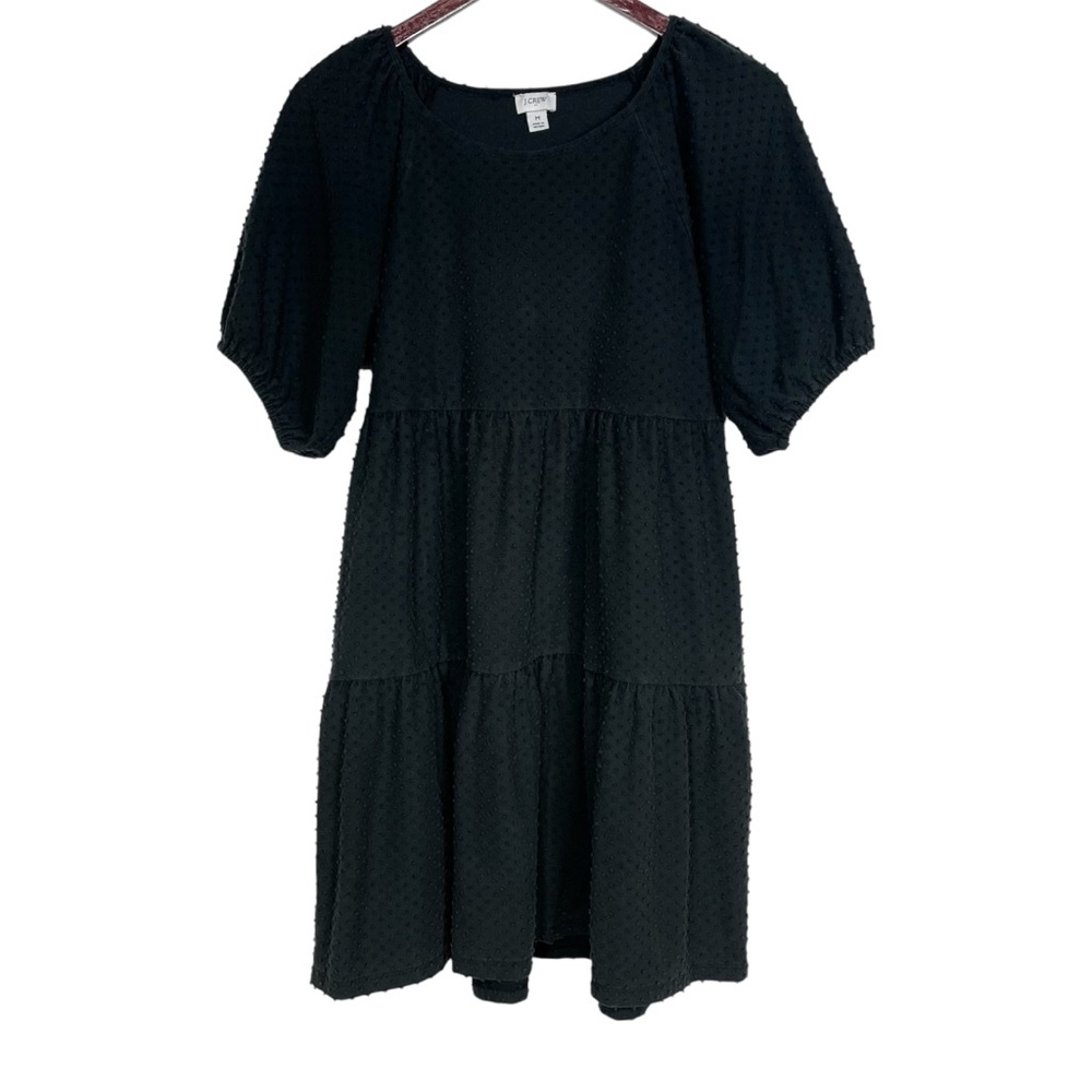 J.Crew Black Clip Dot Dress Size M